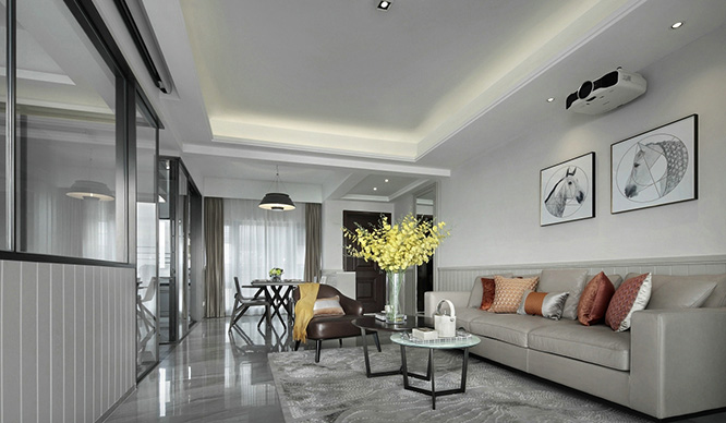 万林府112平现代简约风格装修效果图