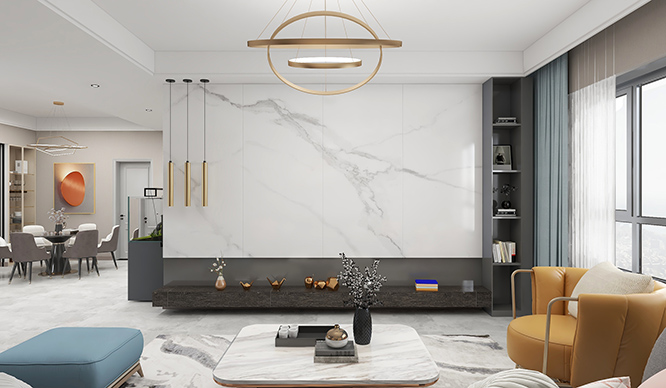 海轮城市风铃90平现代简约风格装修效果图