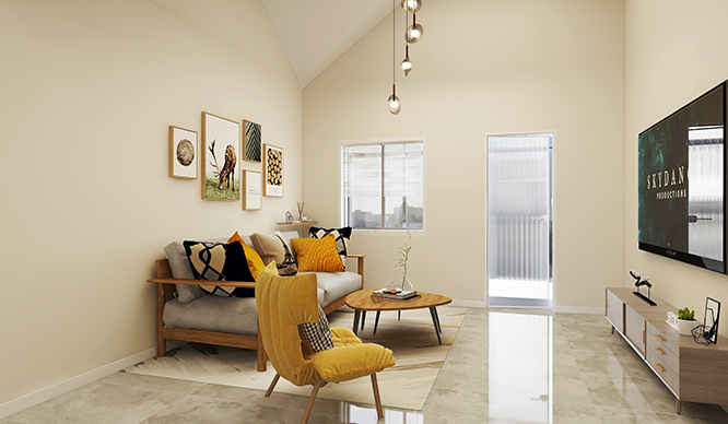 绿都丹石街区139平现代奶油风装修效果图