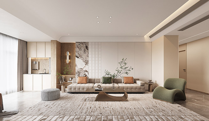 中海九号公馆160平现代风格装修效果图