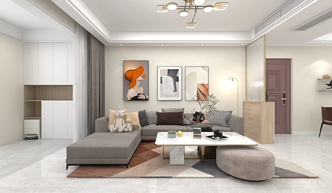 阳光城檀悦129平现代简约风格装修效果图