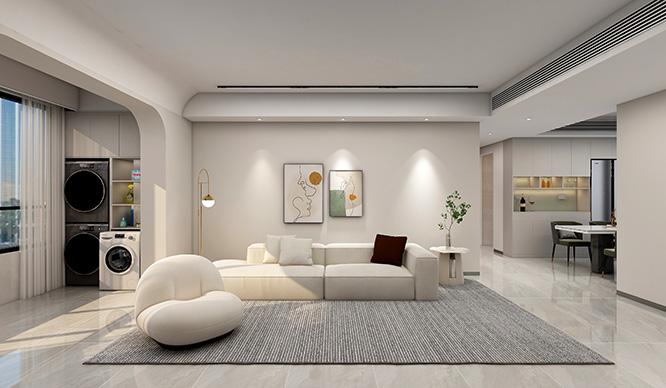 水之郡117平现代风格装修效果图