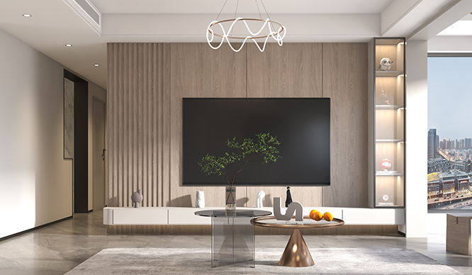 建业春天里137平现代风格装修效果图