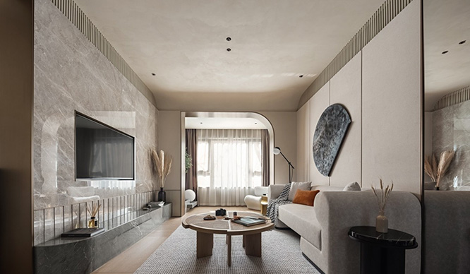 万华城114平侘寂风格装修效果图