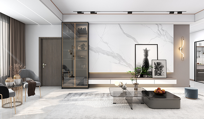保利海上五月花140平现代风格装修效果图