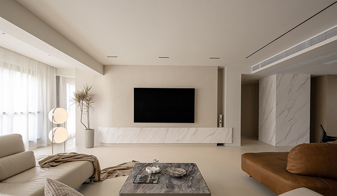 永威翡翠城135平轻奢风格装修效果图