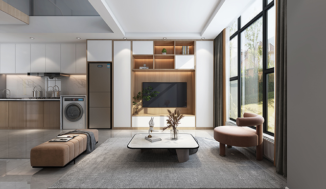 正商佳世阁楼60平loft现代风格装修效果图