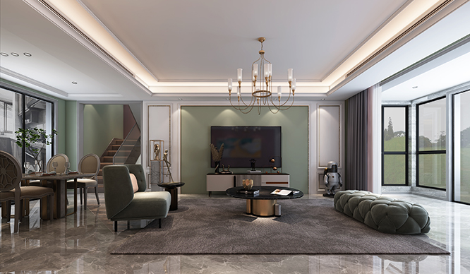 碧桂园260平简欧风格复式装修效果图
