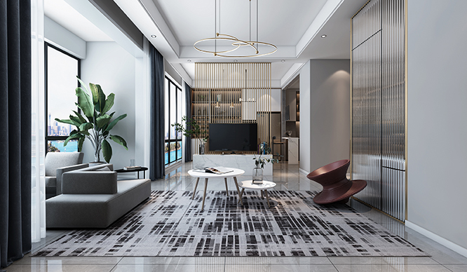 思念果岭300平现代风格装修效果图