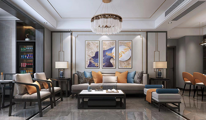 永威观澜庭135平新中式风格装修效果图
