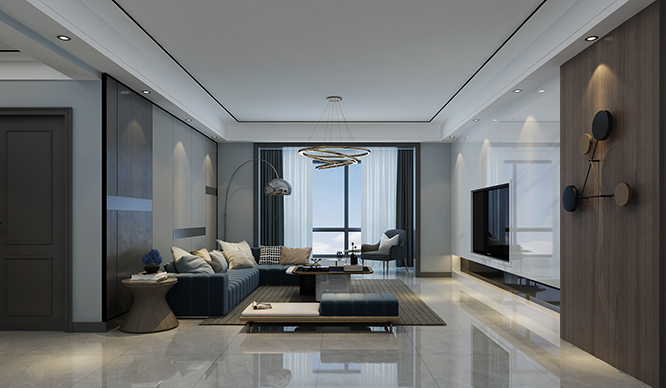 财信圣提亚纳135平三居室做修效果图