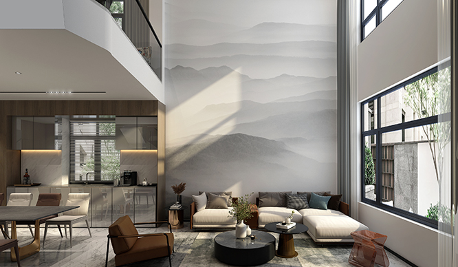 普罗理想国250平现代轻奢风格装修效果图