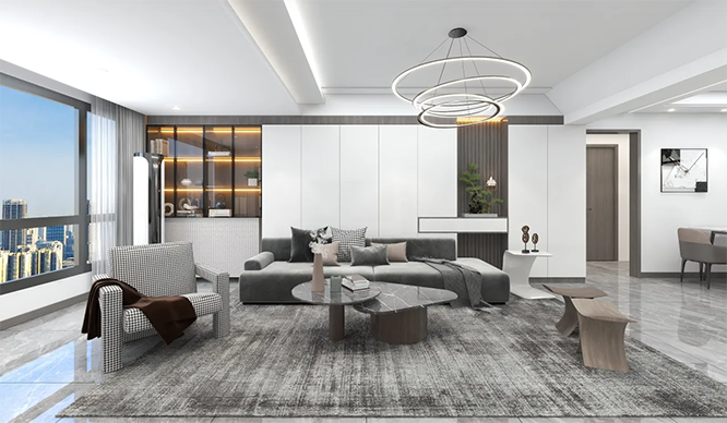 正商智慧城156平现代极简风格装修效果图