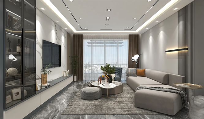 公园府115平现代轻奢风格装修效果图