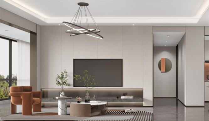 星联开元筑130平现代风格三居室装修效果图