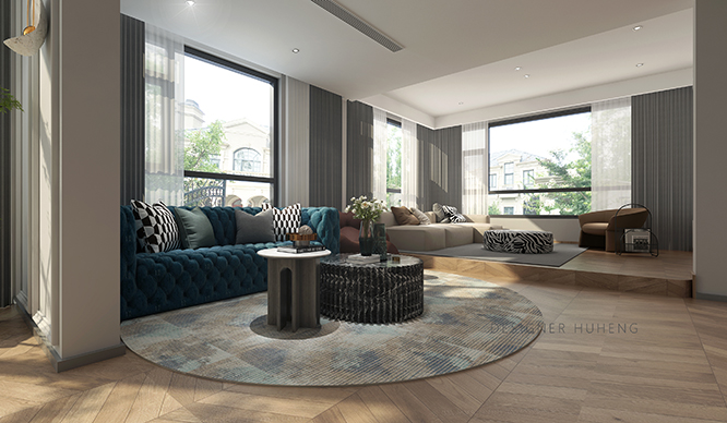 西郡原著230平法式轻奢风格装修效果图