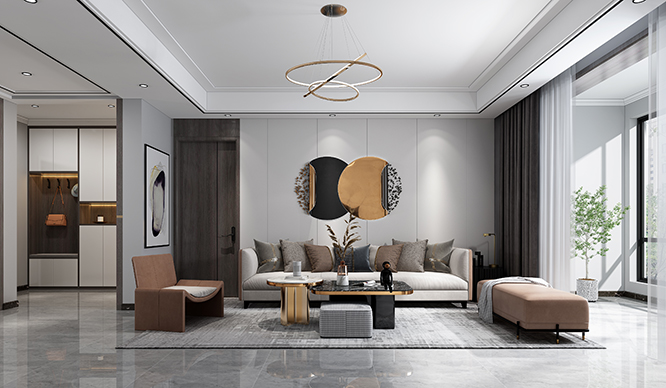 万林府195平现代轻奢风格四居室装修效果图