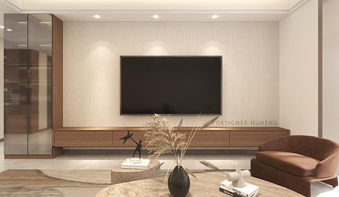 绿地老街117平新中式风格三居室装修效果图