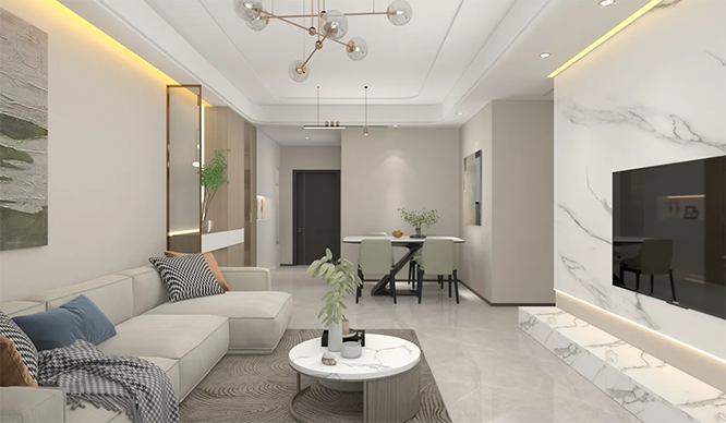 大正水晶森林123平现代风格装修效果图