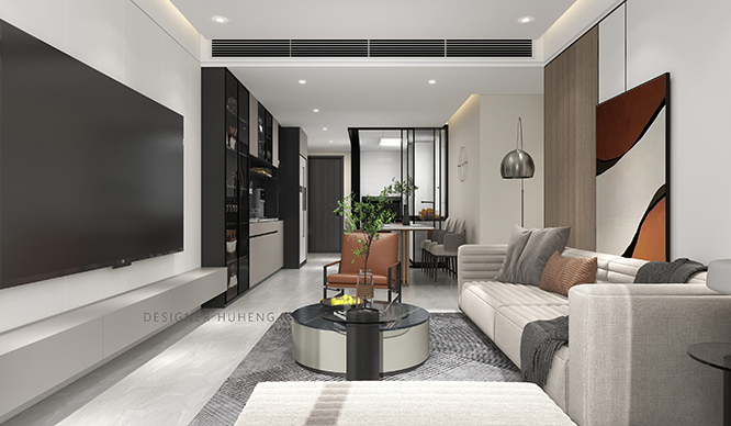 亚星环翠居94平现代简约风格三居室装修效果图