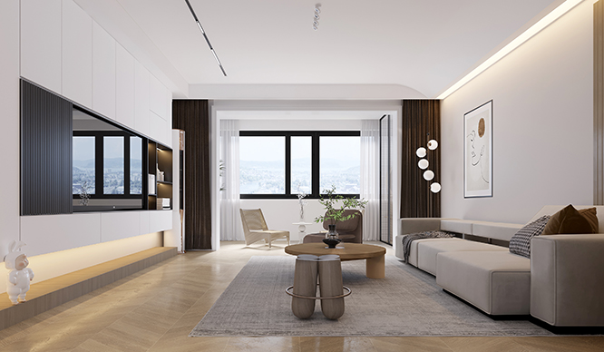 经贸嘉园150平现代风格四居室装修效果图