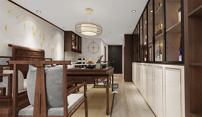 云尚城50平新中式风格VR装修全景图