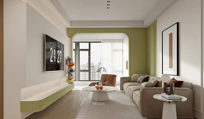 正弘府90平现代简约风格装修效果图