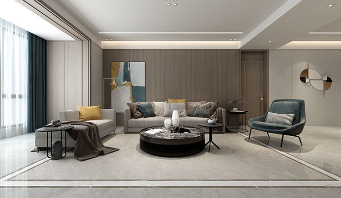 朗悦公园道170平轻奢风格四居室装修效果图