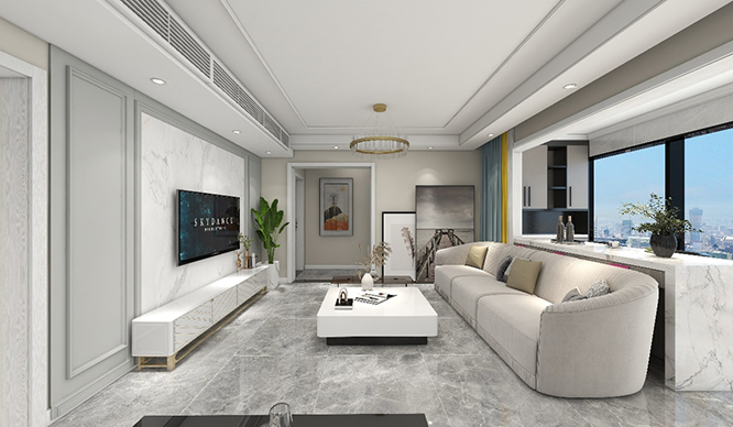 绿城明月江南140平意式风格四居室装修效果图