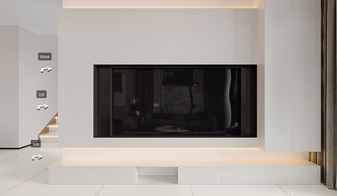 碧桂园297平意式轻奢风格别墅装修VR全景图