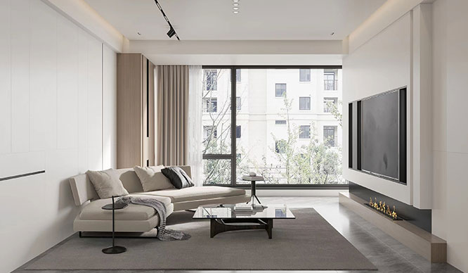 如意花园98平现代风格装修效果图