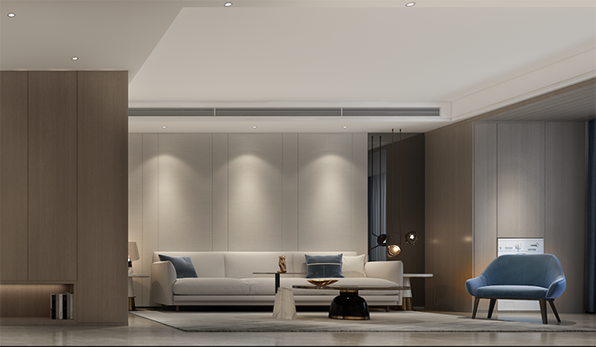 智慧城135平现代风格三居室装修效果图