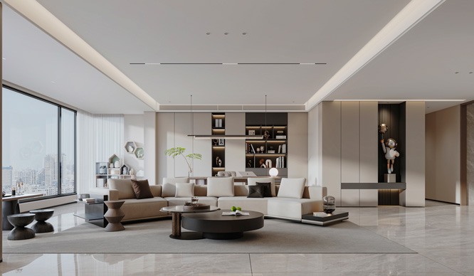 龙之梦240平现代简约风格装修效果图