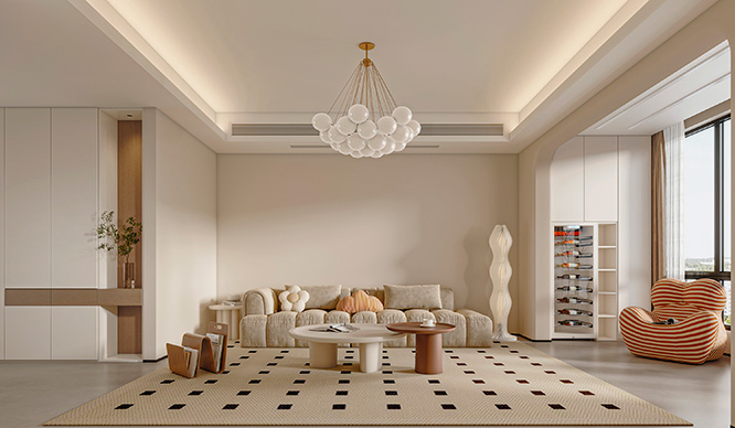 凤凰悦府126平现代风格装修效果图