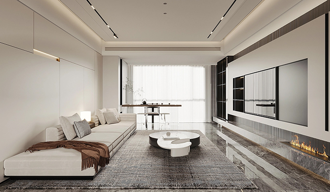 名门翠园200平现代简约风格装修效果图