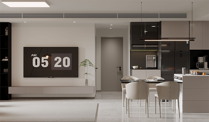 郑州泰山御景80平现代简约风格装修效果图