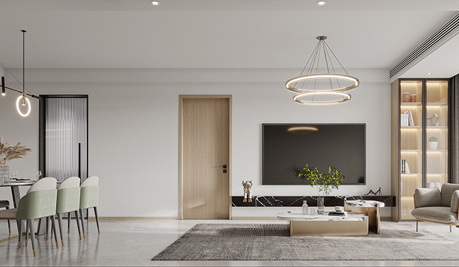 郑州中原宸院123平现代简约风格装修效果图